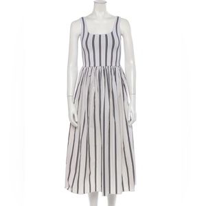 Theory striped midi dress